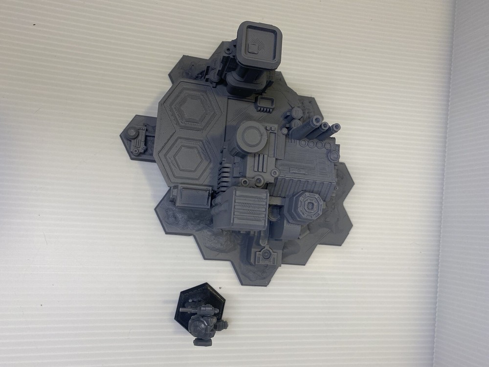 Spaceport w/ Hex Base, Tabletop War Game Terrain Battletech (6mm)