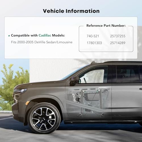 Power Window Regulator Without Motor for Cadillac DeVille Front Passenger Side