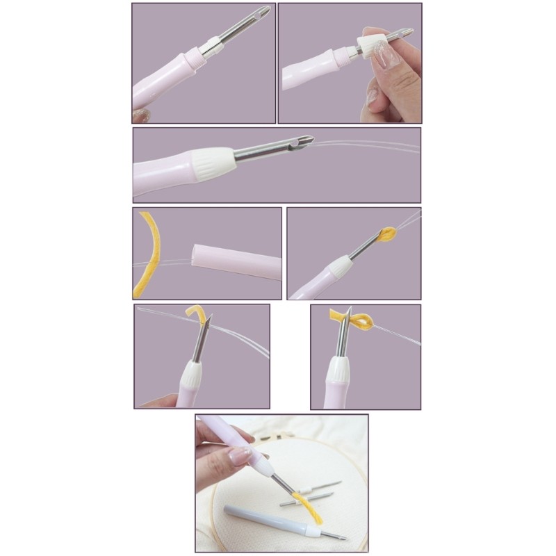 Ergonomic Handle Embroidery Pen Adjustable Needle Crafting Sewing Accessory