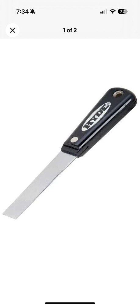 Hyde 2005 3/4" Black & Silver Putty Knife