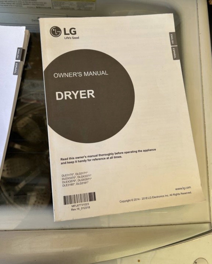 LG WASHER DRYER