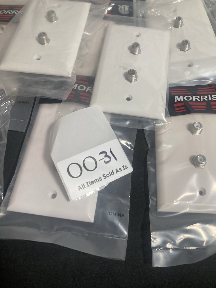 17 Pack double tv jack Wall Plates white