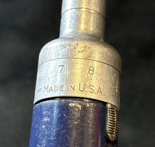 VINTAGE CRAFTSMAN AUTOMATIC PUSH DRILL WITH ALL 7 DOUBLE ENDED BITS GREAT TOOL
