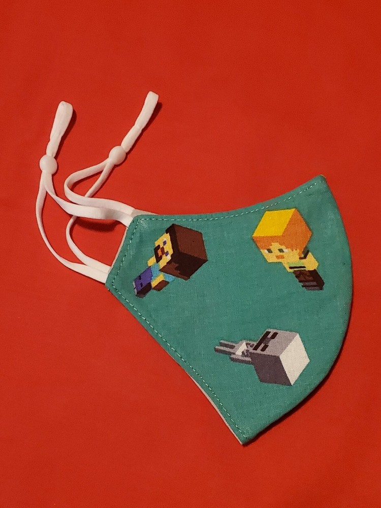 Kids Minecraft Adjustable Face Mask