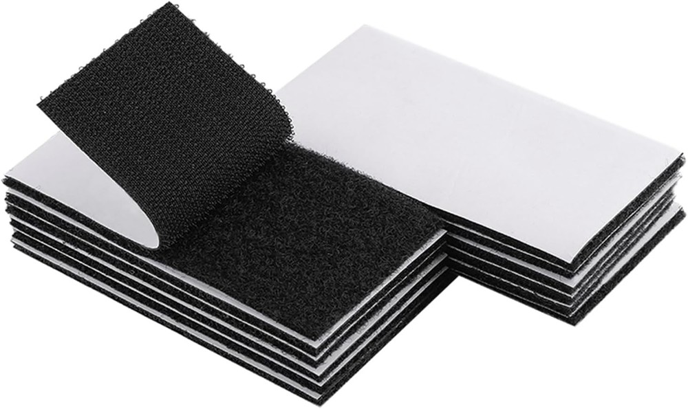 12 Pairs 2x4in Adhesive Hook Loop Fasteners