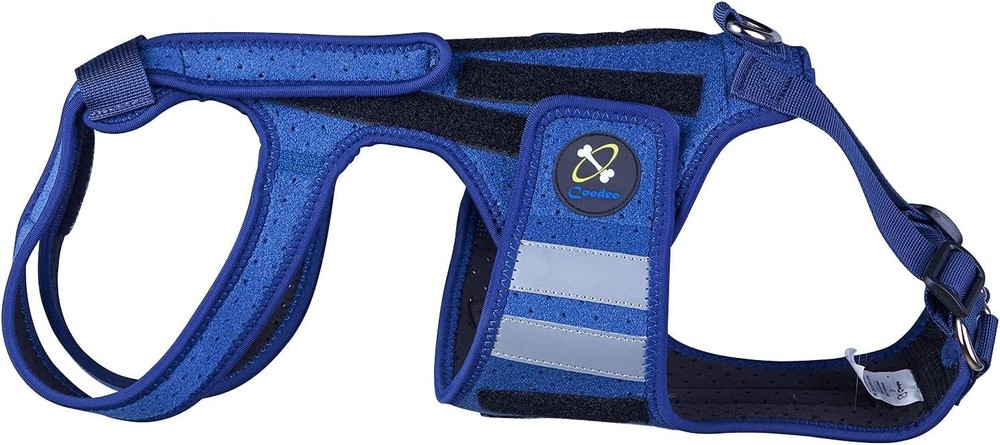 Reflective Dog Back Bracer for Arthritis Relief, Blue-Medium