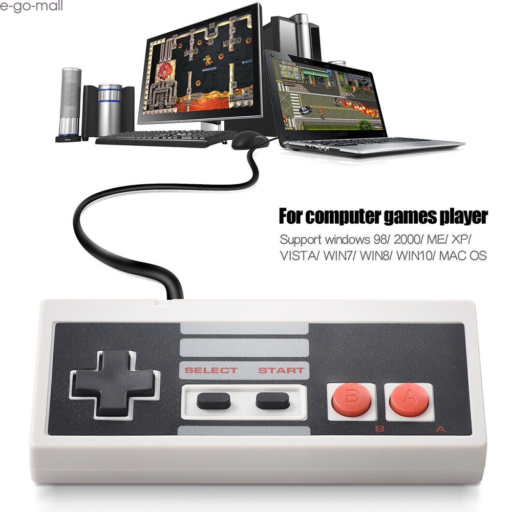 2Pack NES Retro USB Classic Controller Joypad Gamepad For PC/MAC Nintendo Games