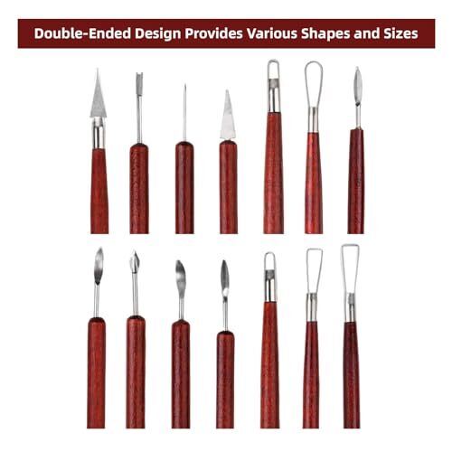 18 Pcs Pottery Tool Kit Polymer Clay Tools Modeling Clay Sculpting Tools Kit