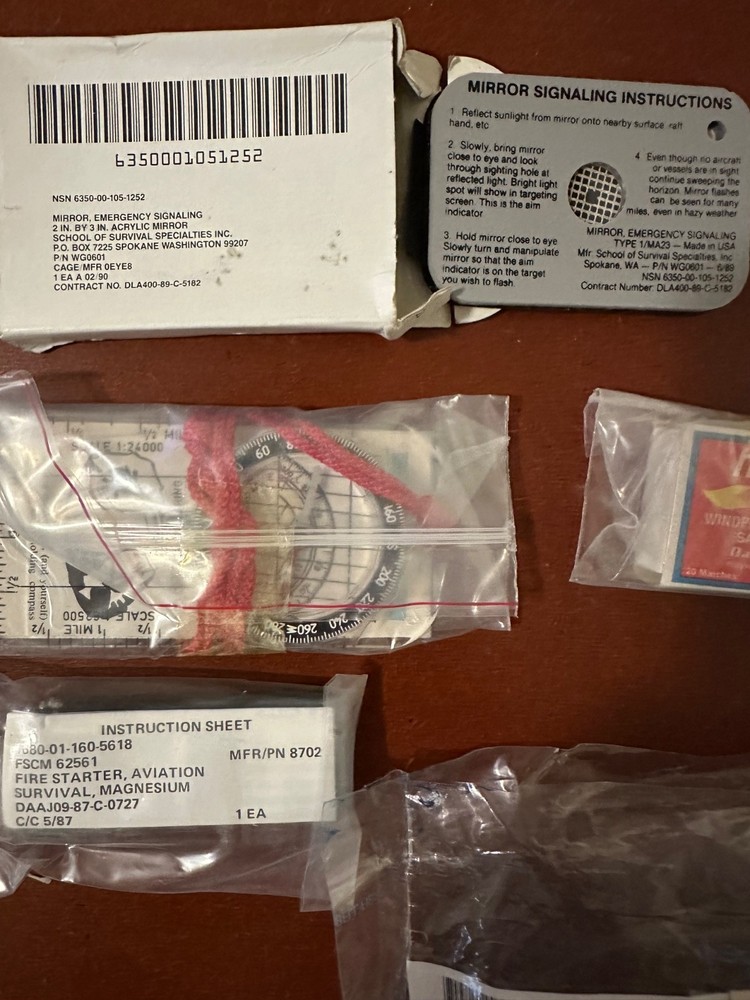 USMC MILITARY SURVIVAL KIT, SIDE B