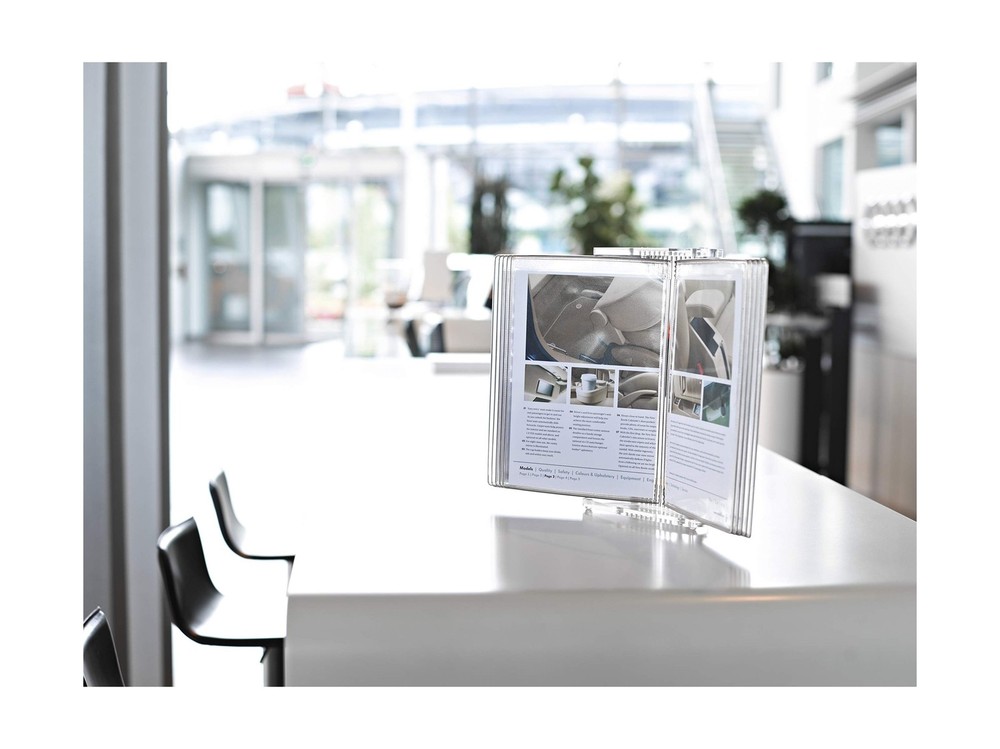 DJOIS by Tarifold Desktop Reference and Display System, Acrylic, 20 Double-Si...