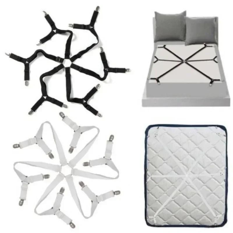 Elastic Bed Sheet Straps Adjustable Holder Clips Durable Suspenders Suit
