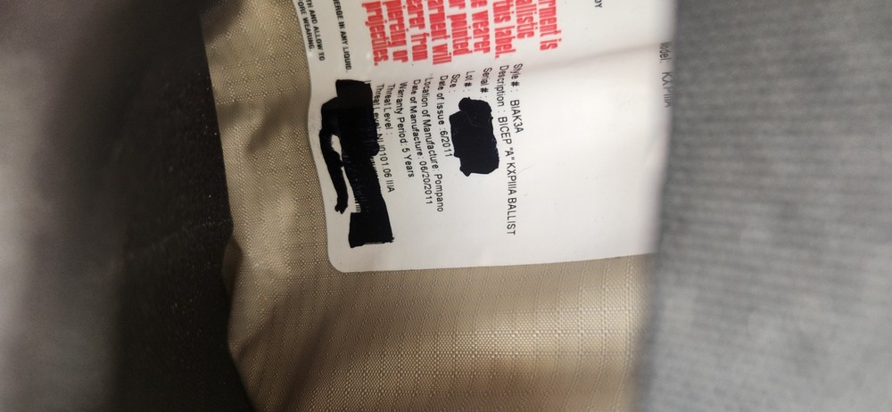 Point Blank KXPIIIA Tactical Body Armor Protector medium Black Adjustable