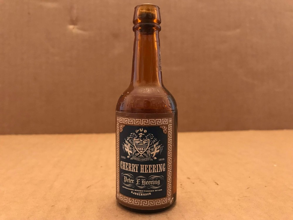 Vintage Cherry Heering Liqueur Empty Mini Bottle