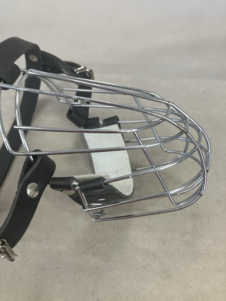wire basket dog muzzle designed for pet safety