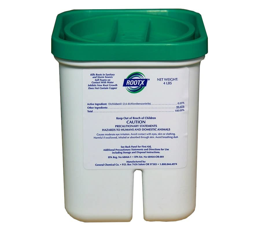4 LB Foaming Root Control for Sewer & Septic Systems - No Funnel/Applicator
