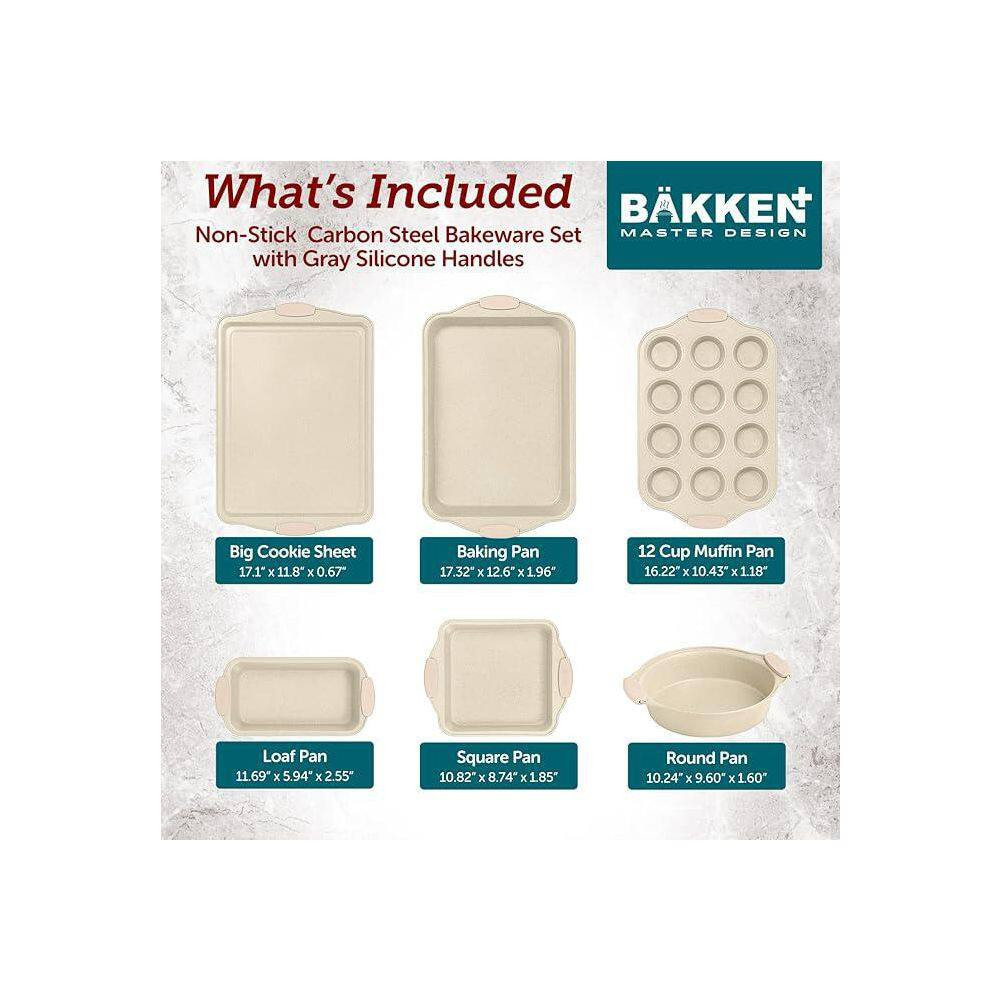 8-Piece Bakeware Set-White Marble