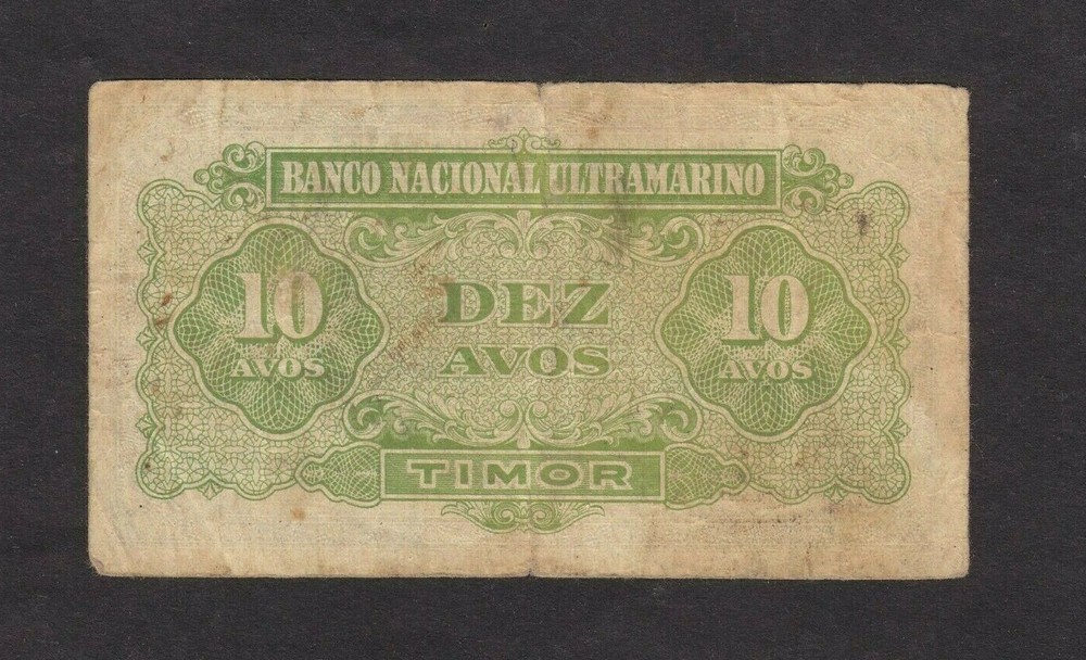 Timor 10 avos 1940 P-13 VG