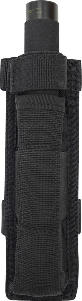 Black Long MOLLE Holder for Baton Pouch With Bottom Hook And Loop Web Strap
