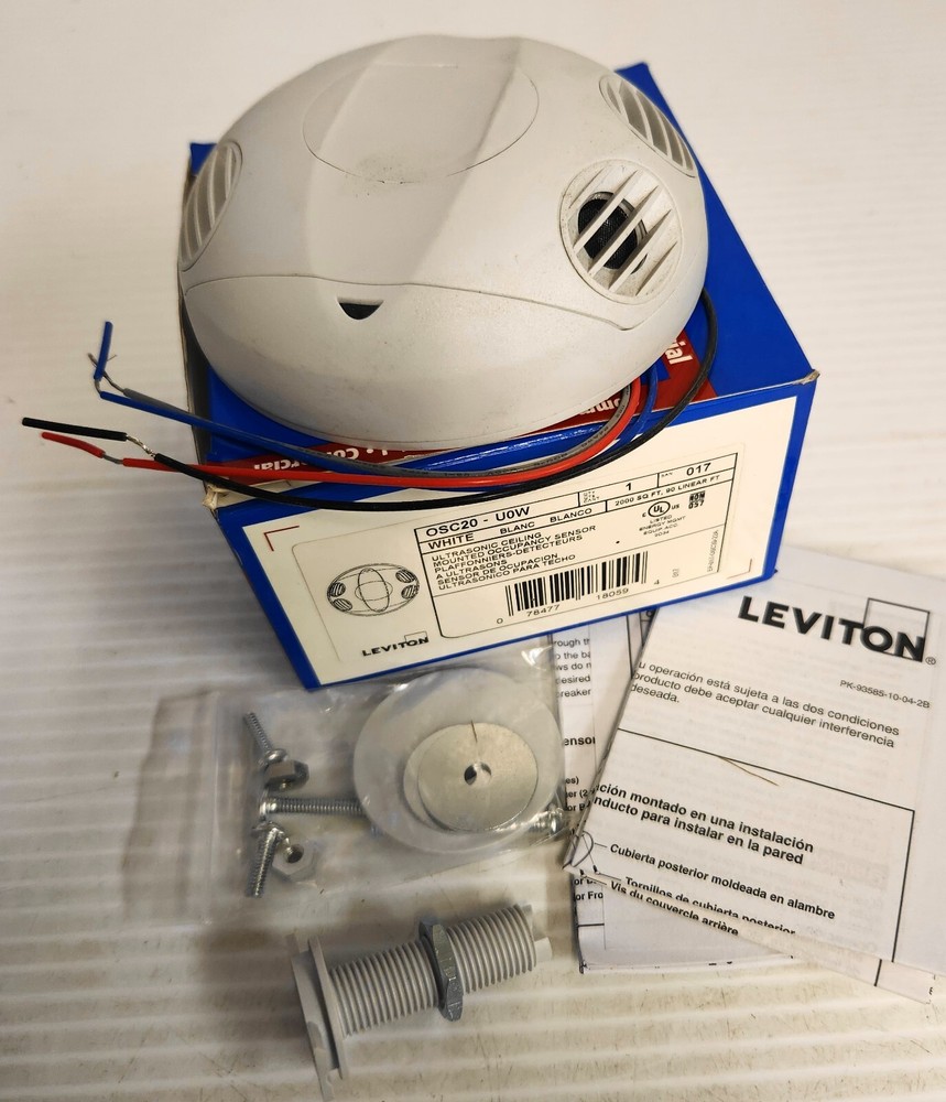 Leviton OSC20-UOW Ultrasonic Ceiling Sensor White