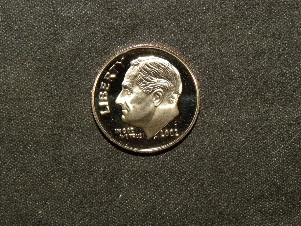 2002 S Clad Roosevelt Proof Dime