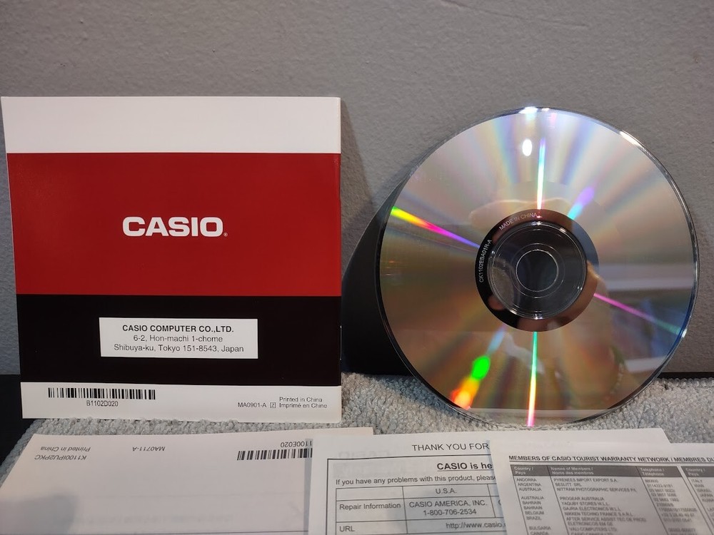 Casio Digital Camera Software CD Disc Windows W/ EX-S5 Guide, EXILIM Manual Docs