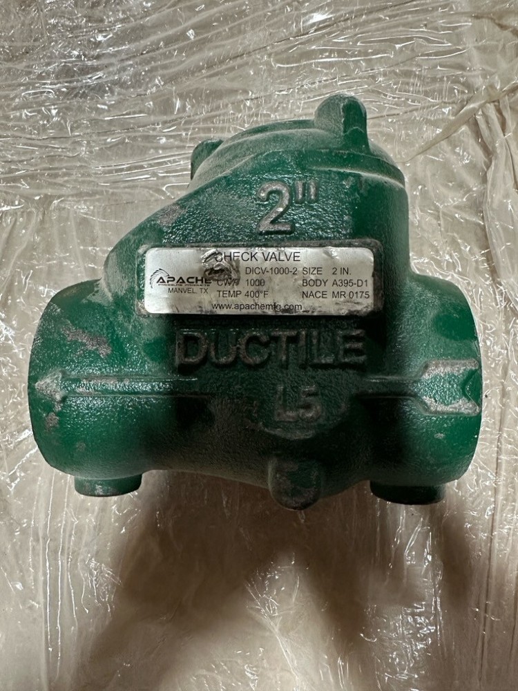 APACHE 2" SWING CHECK VALVE 1000 PSI A395-D1 NACE -O