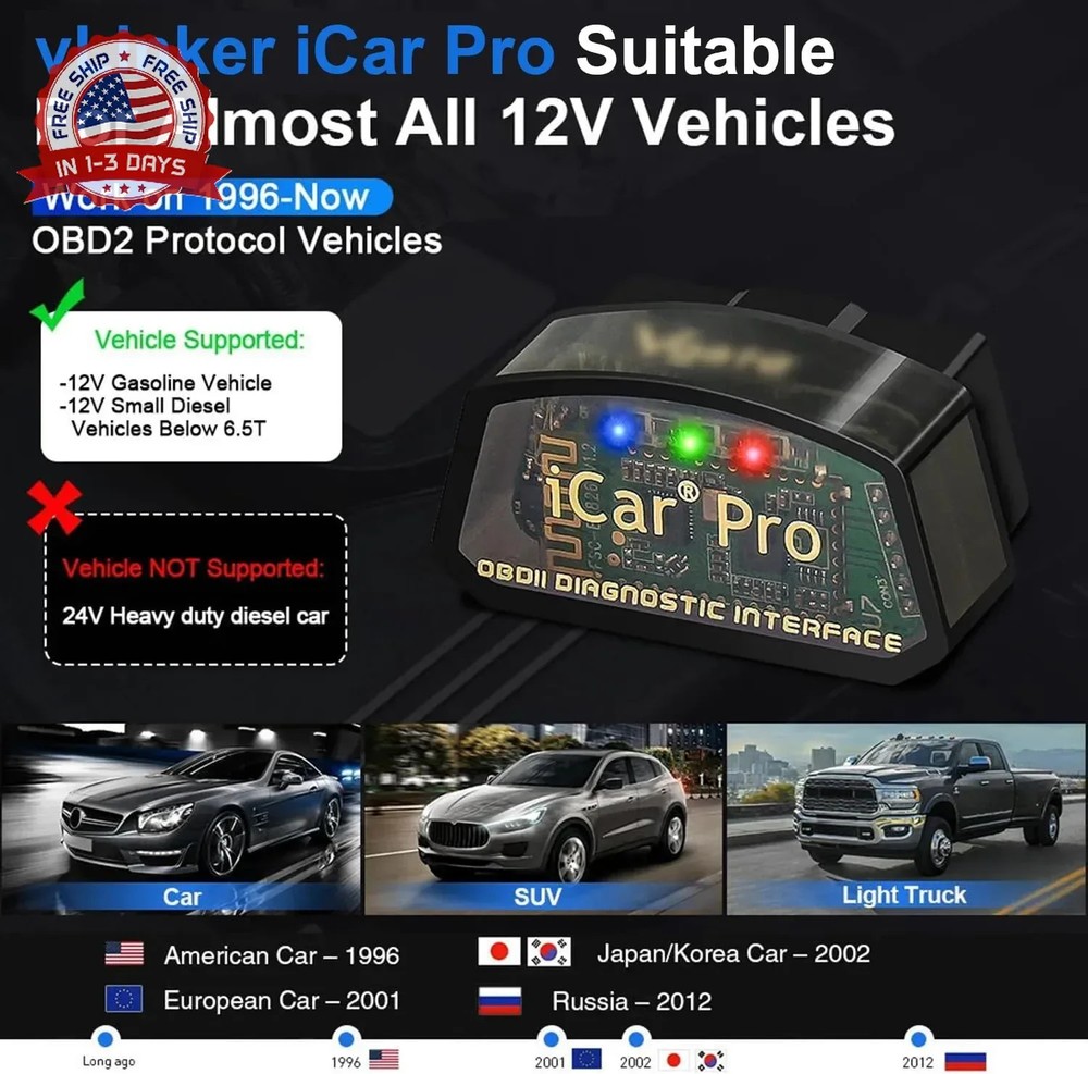 iCar Pro Mini OBD2 Bluetooth Scanner for iOS/Android OBD Adapter Car Diagnostic