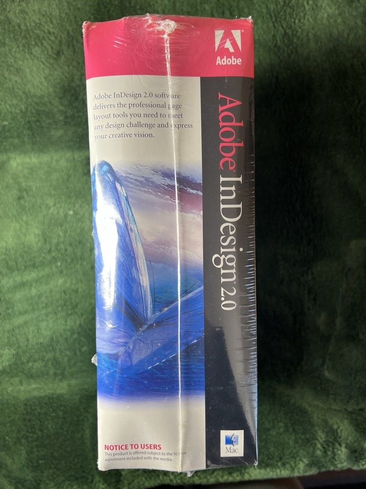 New Sealed Adobe InDesign 2.0 Mac Complete Software