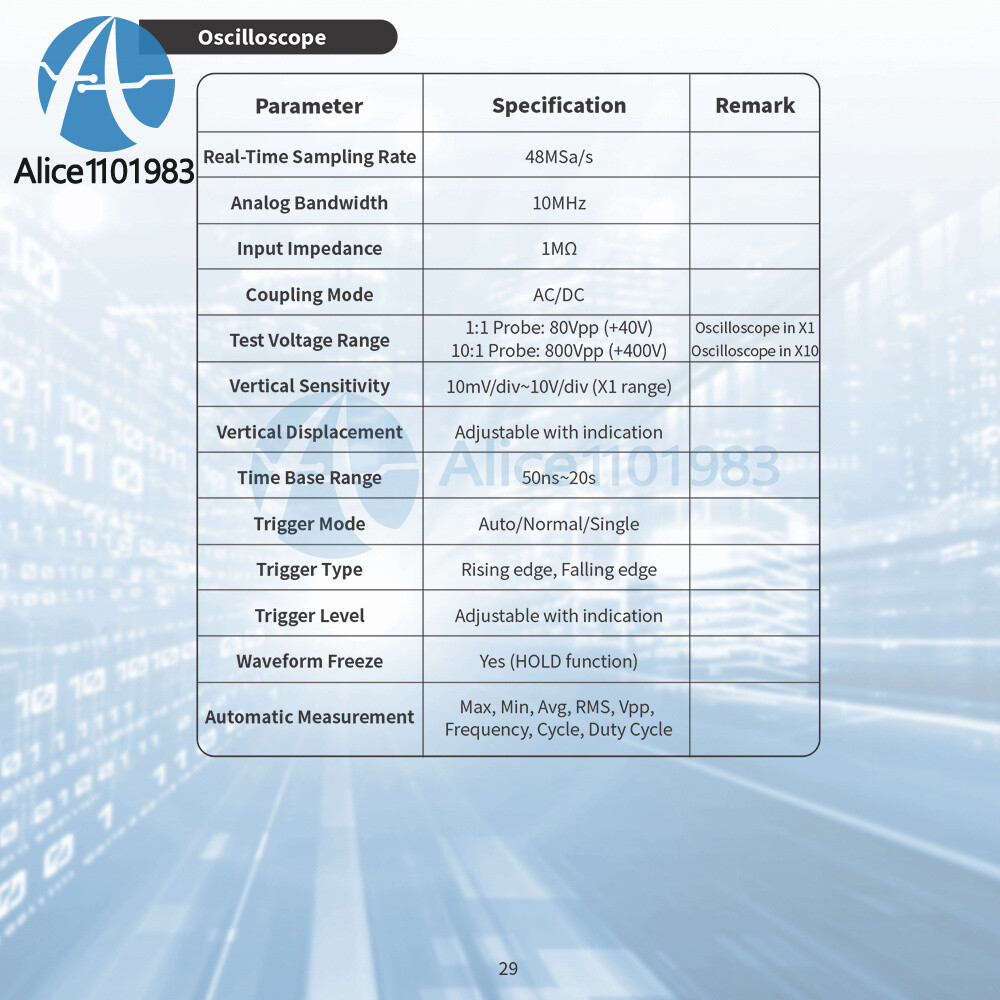 DSO-TC4 Oscilloscope 10MHz 48Ms/s Transistor Tester Electronics Component Tester
