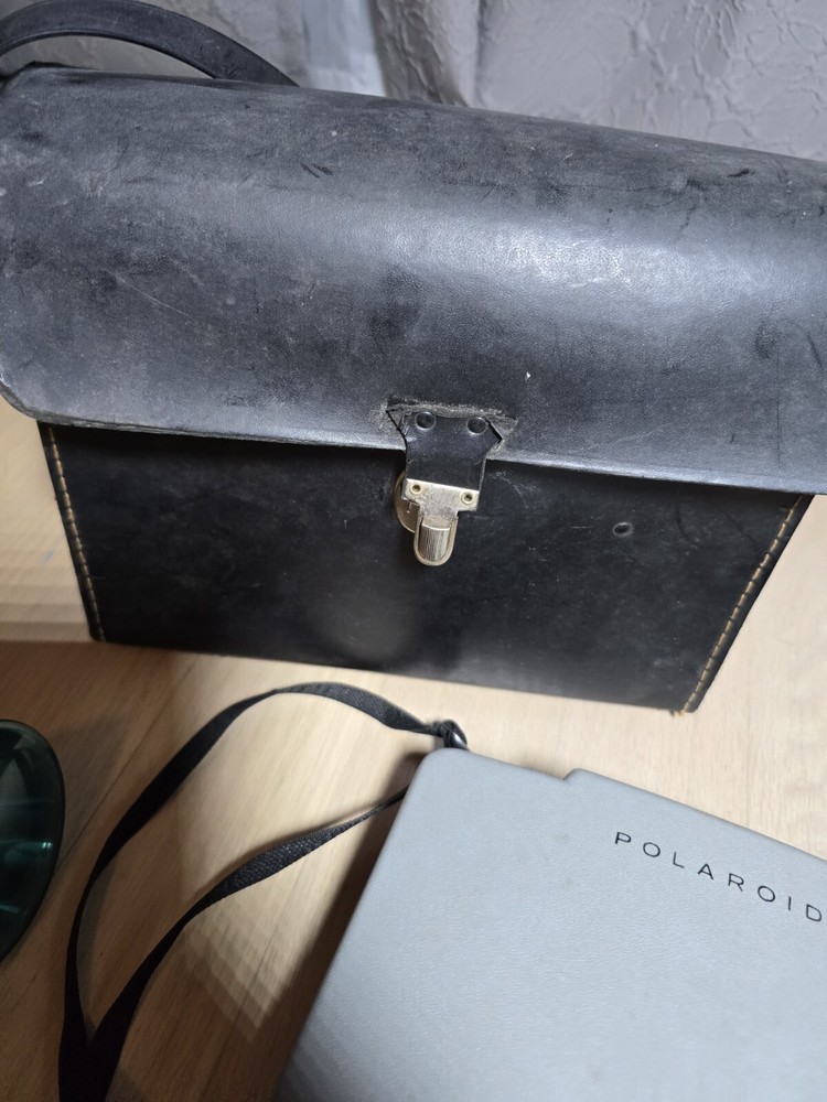 Vintage Polaroid Automatic 103 Folding Land Camera, Case, Strap & Accessories