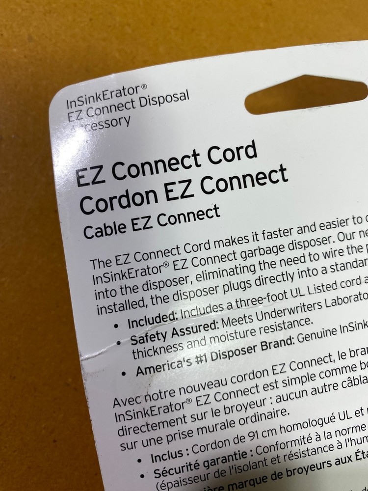 InSinkErator CRD-EZ EZ Connect Power Cord Accessory