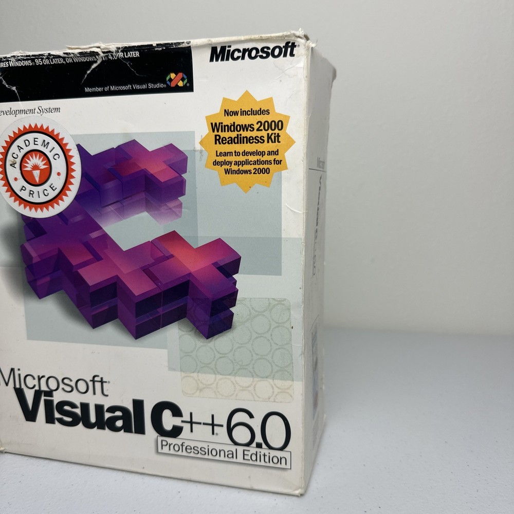 Microsoft Visual C++ 6.0 Professional Edition 1999 CD-ROM Windows