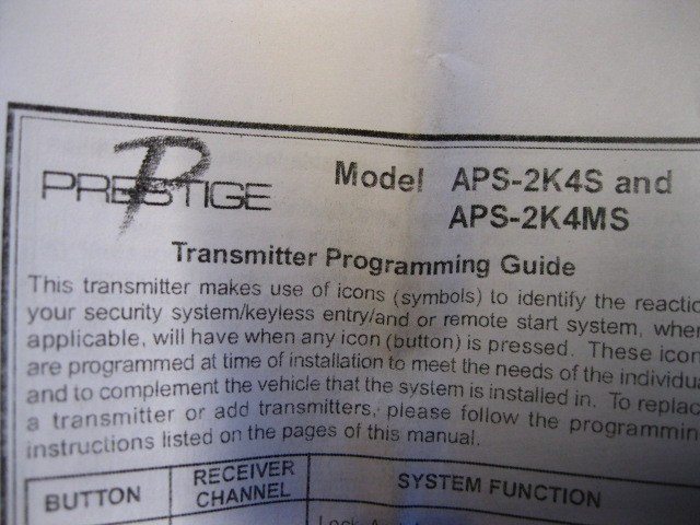 New PRESTIGE APS687A Complete, will not accept returns