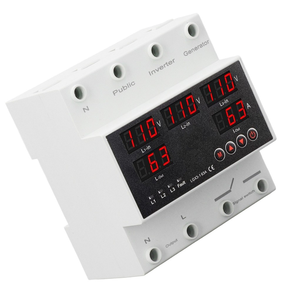 ´AC110V 3 Phase 4 Wire Automatic Transfer Switch 63A Changeover Switch Voltage