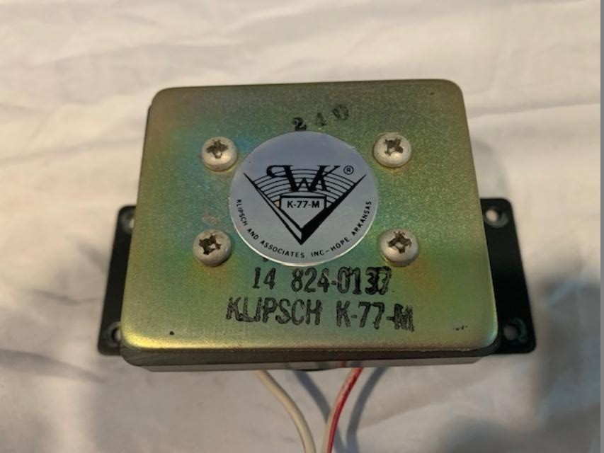 One Klipsch   K-77-M Horn Tweeter   Excellent Condition   Fully Functional