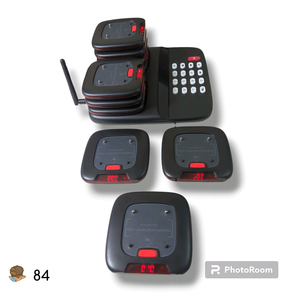 AGJ Restaurant Pager System Wireless Calling System w/ 20 Pagers Beeper Buzzer