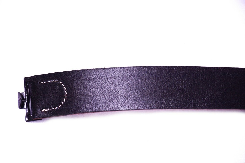 WWII German HEER LEATHER BLACK BELT (REPRO) ALL SIZES