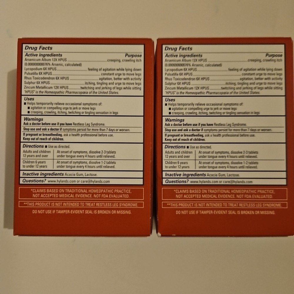 Hyland's Restful Legs 50 Tablets X2 Exp 2025+