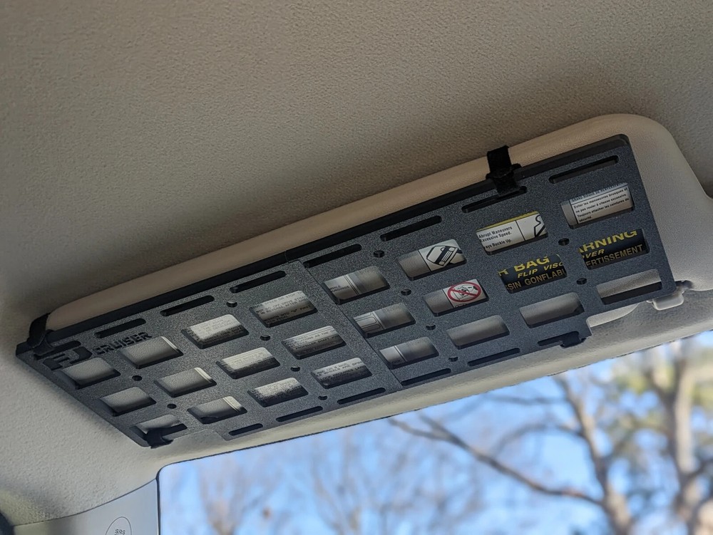 FJ Cruiser Front Visor MOLLE Tactical Sun Visor Panel Organizer