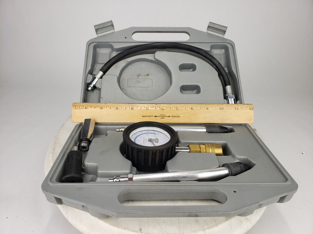 Engine Cylinder Compression Tester Kit - Gauge Tool Automotive