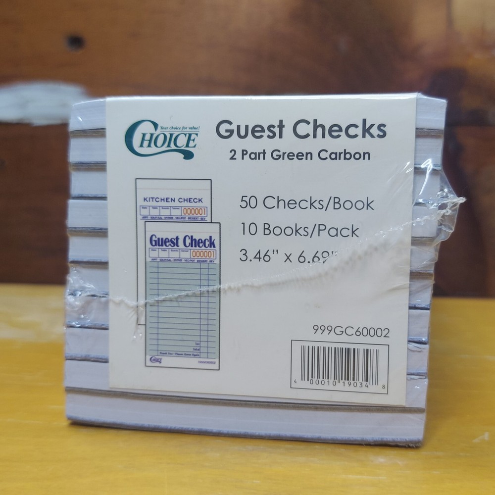 Guest Check Bundle Of 10 Pads