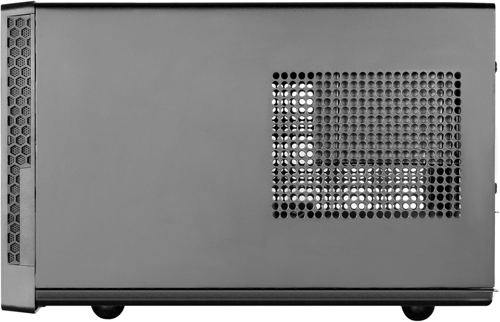 Technology Ultra Compact Mini-Itx Computer Case with Solid Front Panel Black (SS