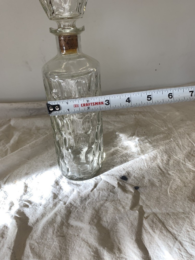 Midcentury Clear Glass Decanter