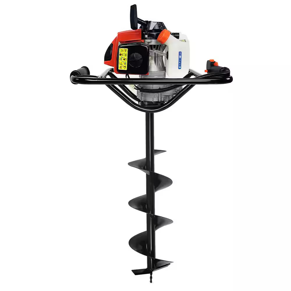 10 In. Digging Auger Bit 2-Stroke 63CC Gas Post Digger Hole 2.5 HP Engine Set