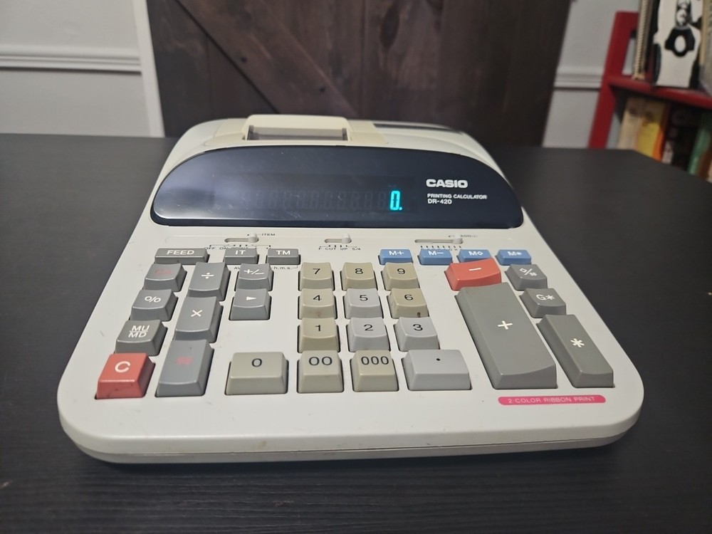 Casio DR-420 Printing Calculator- Tested