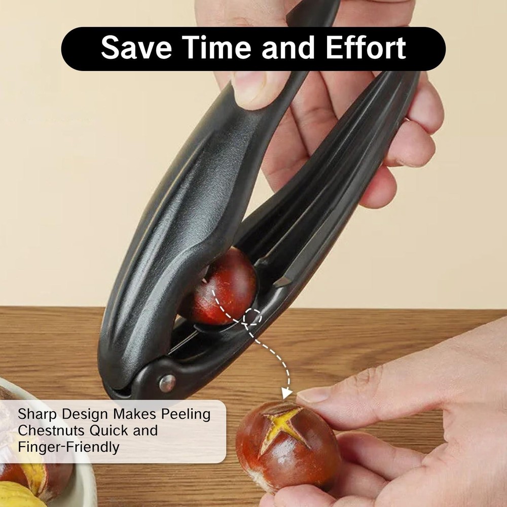 Chestnut Cutter Tool Peeler and Scoring Nutcracker Clip