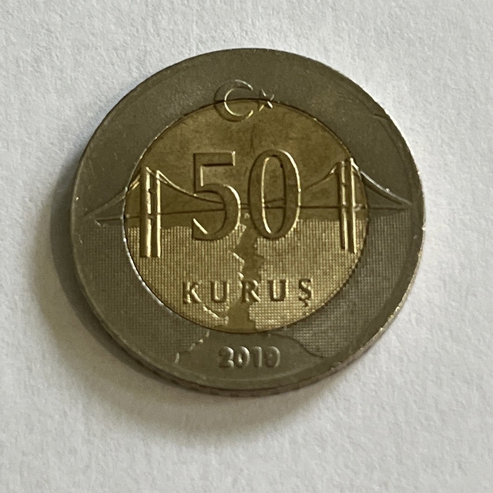 Turkey 50 Kurus 2019 as pictured. Free postage