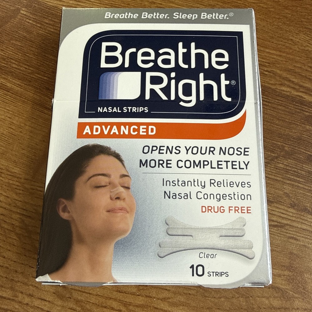 Breathe Right Nasal Strips Advanced 10 Clear Strips