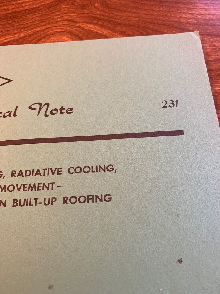 NBS Technical Note 231 Solar Heating Cooling Thermal Commerce Publication Text