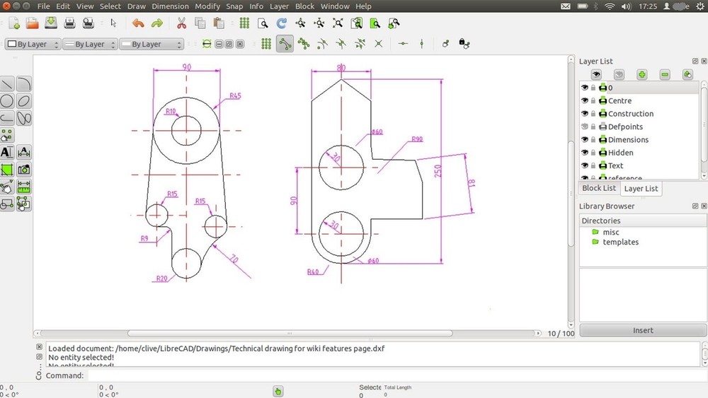 Libre Cad - 2D CAD Computer Aided Design Software Package for MAC on CD-ROM